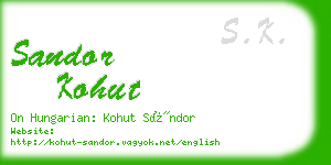 sandor kohut business card